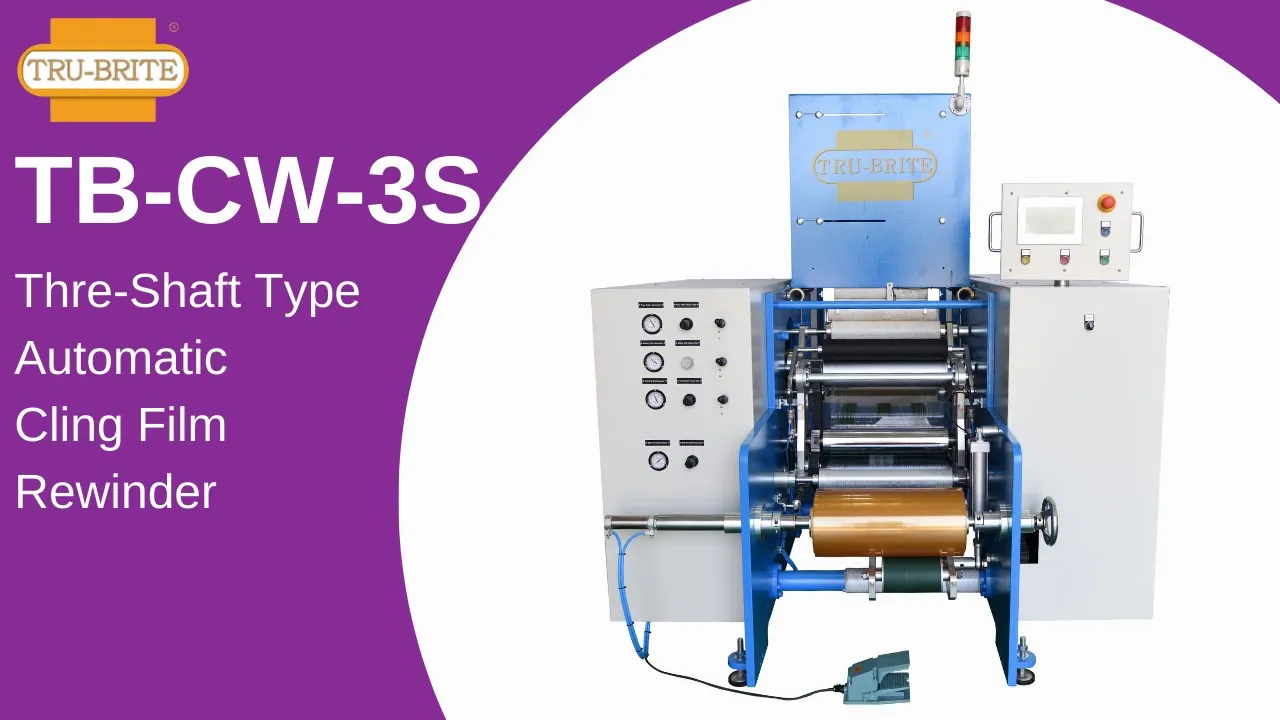 全自動三軸保鮮膜複捲機(TB-CW-3S)